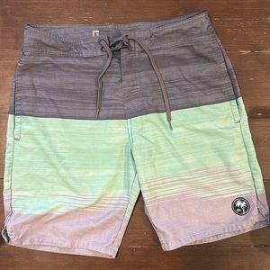 Travis Mathews Swim Trunks, Size 33